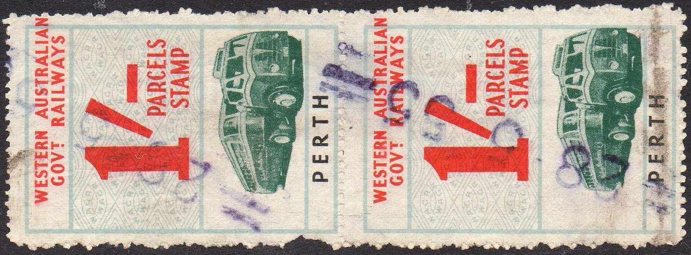 Western Australia Railway Parcels Stamps First Issue register shifts
